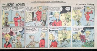 The Sad Sack by George Baker   full color Sunday comic page