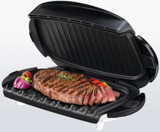 George 72 Sq In. Foreman Triple Non Stick Removable Plates Indoor