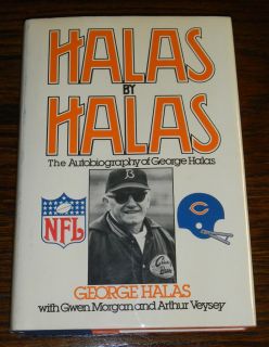 GEORGE HALAS Signed HALAS BY HALAS Book CHICAGO BEARS Papa Bear PSA