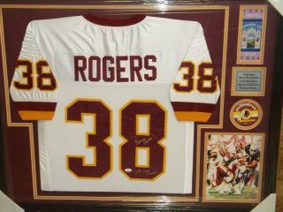 George Rogers Signed Framed Washington Redskins Jersey