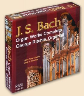 Bach Complete Organ Works George Ritchie Organist 11 CDs 9 Pipe