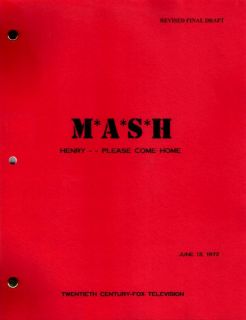 Mash Set of 4 Different 1st Season Scripts Alan Alda Wayne Rodgers