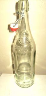Geyer Freres Maison Fondee En 1895 Glass Wine Bottle with Stopper