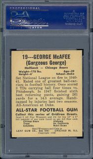 1948 Leaf Football #19 George McAfee (Rookie Hall of Famer) NNOF, PSA