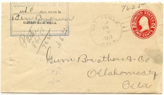 Cover Gatesville Oklahoma Gwin Brothers Co Feb 1913 Machine Cancelled