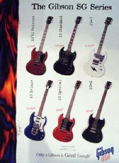 Gibson Guitar SG Series Promo Poster