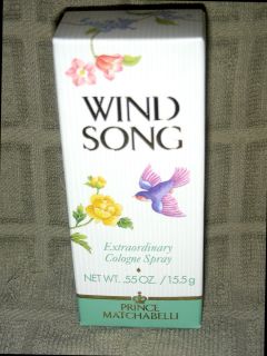 WIND SONG Cologne Spray by Prince Matchabelli, 0.55oz, New/Fresh/Free