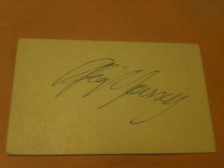 Gig Young (d. 1978) actor Signed cut Autograph. Original autograph on
