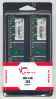 2GB 2x1024MB G SKILL DDR400 PC3200 DESKTOP GSKILL RAM MEMORY KIT