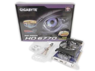 Gigabyte GV R677D5 1GD Radeon HD 6770 Video Card 1GB (DVI, HDMI, Disp