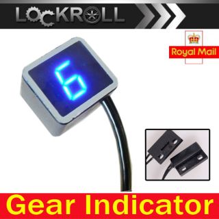 Blue Universal Digital Neutral Gear Indicator for Motorcycle Super