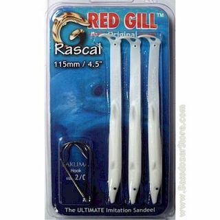 Original Red Gill Sand Eel Lures ~ Teasers for Striped Bass