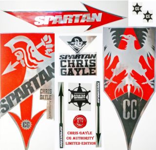 New 2013 Spartan Chris Gayle Chrome CG Autrhority cricket bat10 pieces