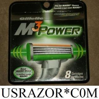 Gillette MACH3 M3 Power Razors Blades Cartridges Refills Shaver USA