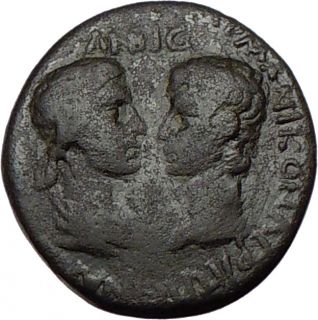 Caligula w Agrippina SR Germanicus Roman Coin Smyrna