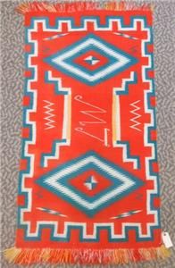 Beautiful Circa 1890 Navajo Germantown Rug Blanket