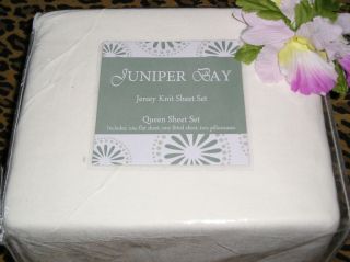 GET READY FOR WINTER JUNIPER BAY CREAMY WHITE QUEEN SIZE JERSEY KNIT