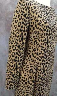 Sexy Vtg 80s Geary Roark Kamisoto Open Back Bodycon Cougar Print Dress