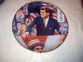  Limited Edition Plate JFK Poised for Victory by Max Ginsburg