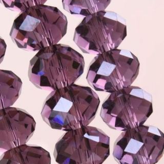 100pcs Purple Swarovski Crystal Gemstone Loose Beads 4x6mm b006