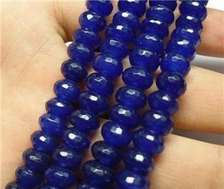5x8mm Faceted Blue Sapphire Gemstone Loose Beads 15