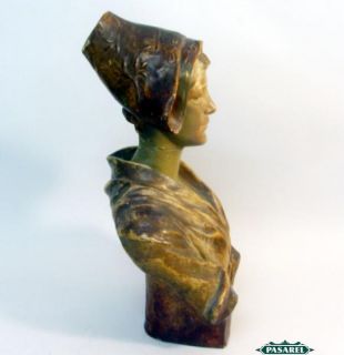 Goldscheider Terracotta Gipsy Bust Figure Vienna CA1895