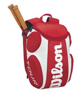 Wilson Tour Back Pack Tennis Racquet Racket Bag Auth Dealer Black Red