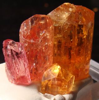  PINK Orange YELLOW Golden Imperial Topaz Terminated Gemstones Crystals