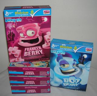 General Mills Monster Cereal 1 Box Boo Berry 4 Franken Berry New Fresh