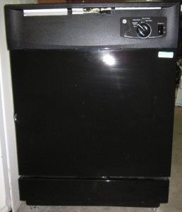 black ge 24 in built in dishwasher