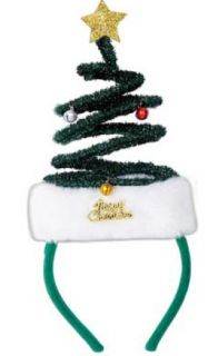 Christmas Tree Headband Hat Holiday Spring Bells Costu