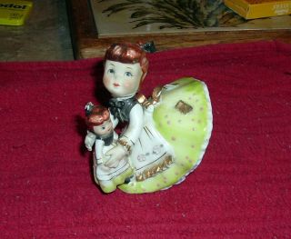 Antique 1955 Signed Geo Z Lefton Girl w Ruffled Bloomers Doll Figurine