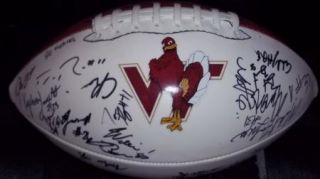 2011 Virginia Tech Hokies team signed football  PROOF 30 SIGS 