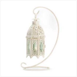  With Pale Green Glass Panes Tealight Candleholder Lantern With Stand