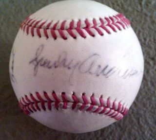 George Sparky Anderson Signed Baseball Collectible Ball