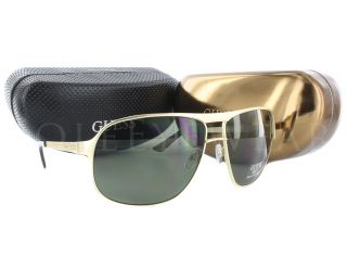 New Guess 6666 GLD 35 Gold Tone Aviator Sunglasses