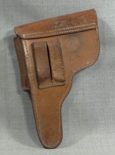 1939 WWII Germany German Officer Luger P08 Pistol Gun Leather Belt
