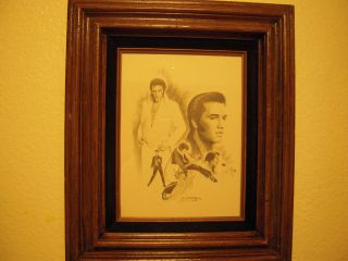 Glen Fortune Banse Lithograph on Art Paper Elvis 1977