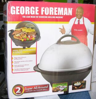 NEW George Foreman LARGE 240 Sq Inch Indoor Outdoor Grill Round