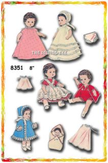 8351 Doll Clothes Pattern Baby Ginger Ginette 8