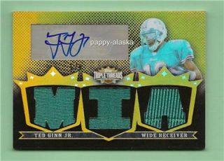TED GINN JR. 07 TOPPS AUTOGRAPH TRIPLE THREADS VERY LIMITED 5/9