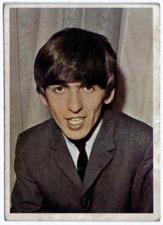  BEATLES COLOR CARD #3 MEET GEORGE HARRISON VERY GOOD FREE USA SHIPPING