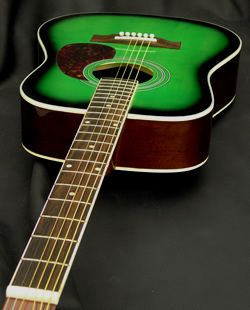 Gitano Acoustic Guitar Greenburst 39 Children Guitar Setup F Beginner