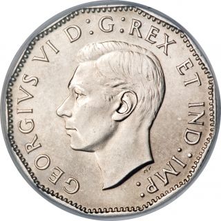 1944 5 Cents George VI Victory Chromium Plated Steel