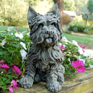 Terrier Garden Statue   Cairn Terrier or Westie   Adorable Outdoor Art