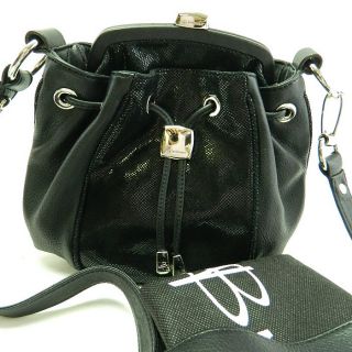  Black Leather Betty Mini Frame Glove Crossbody Bag Sale S22