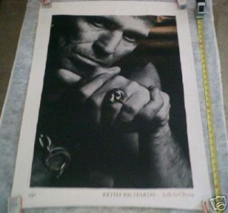 Keith Richards Talk Is Cheap Poster 1988 Skull Ring Original Poster