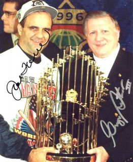Joe Torre George Steinbrenner Yankees Autographed