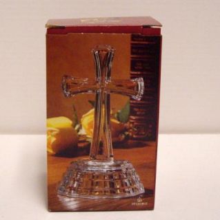 DePlomb St George Religious Clear Crystal Cross w Box 7 USA New