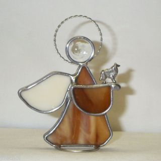 Collie Handmade Stained Glass Angel 2 Different Types
